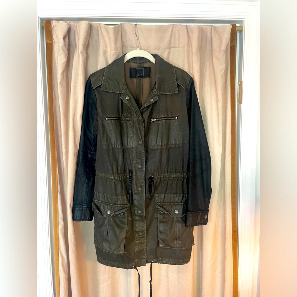 Olive and black utility jacket